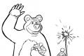 New Year's coloring pages on the theme of Masha and the Bear