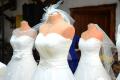 Stock Foto Wedding dresses very beautiful long wedding dresses