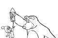 Kreslená omaľovánka Máša a medveď